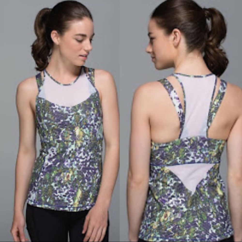 Lululemon Running in the City Tank Floral Multi 4